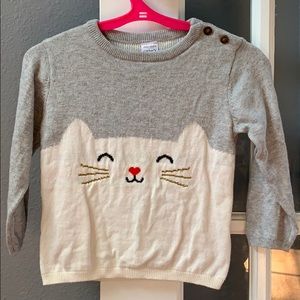 Gray cat sweater
